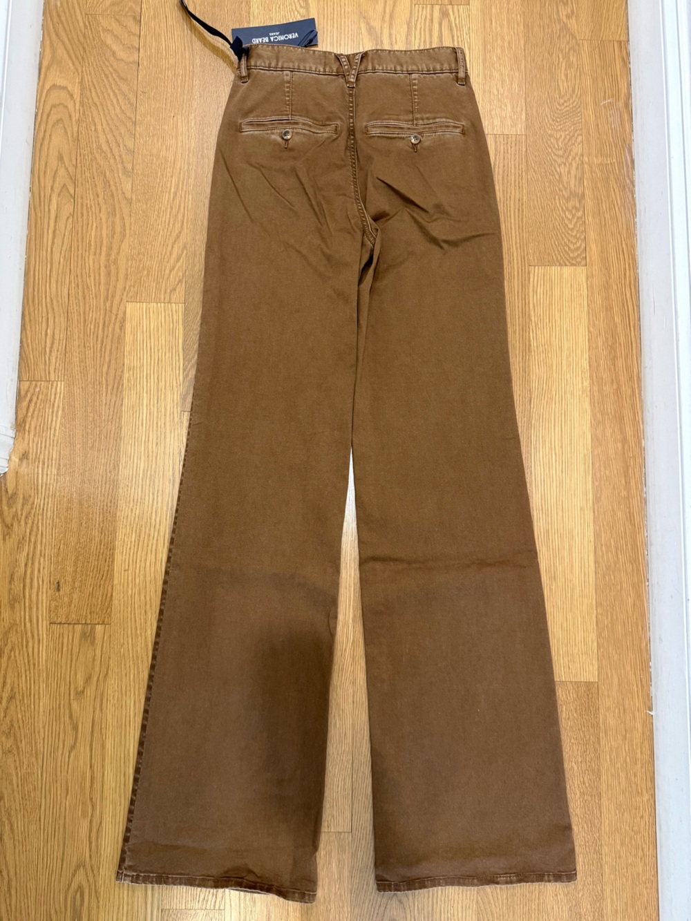 Veronica Beard Crosbie Twill Trouser deep ochre size 26 - Picture 4 of 5